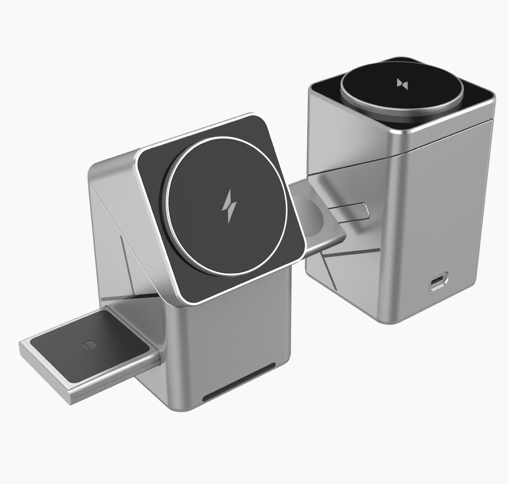 回転式 3-in-1 マグネットワイヤレス充電スタンド 商品写真・使用例