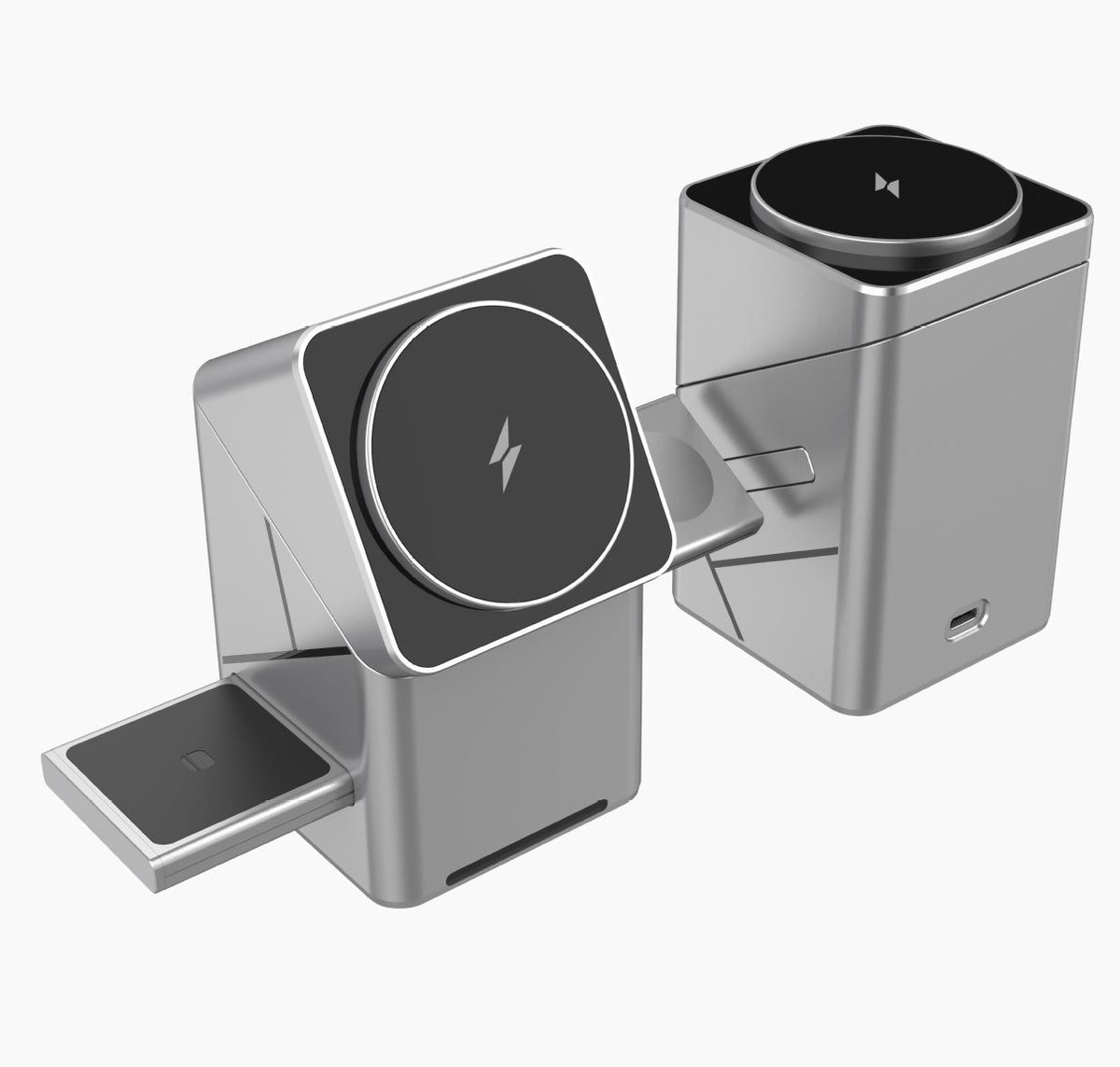 回転式 3-in-1 マグネットワイヤレス充電スタンド 商品写真・使用例