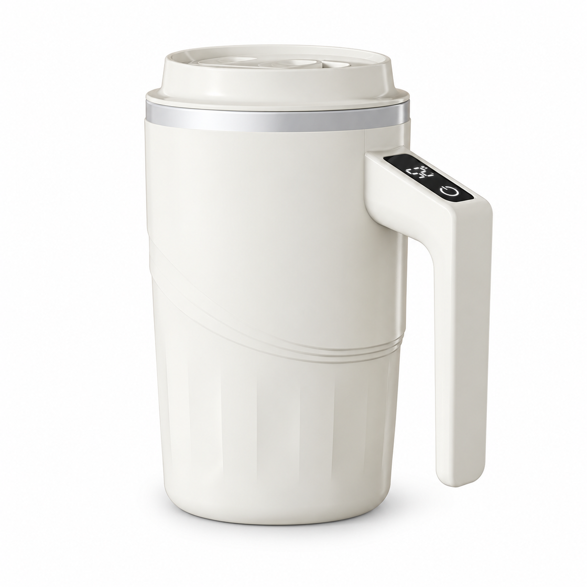 自動撹拌マグカップ｜400ml・フタ付き ホワイト / 400ml 白背景