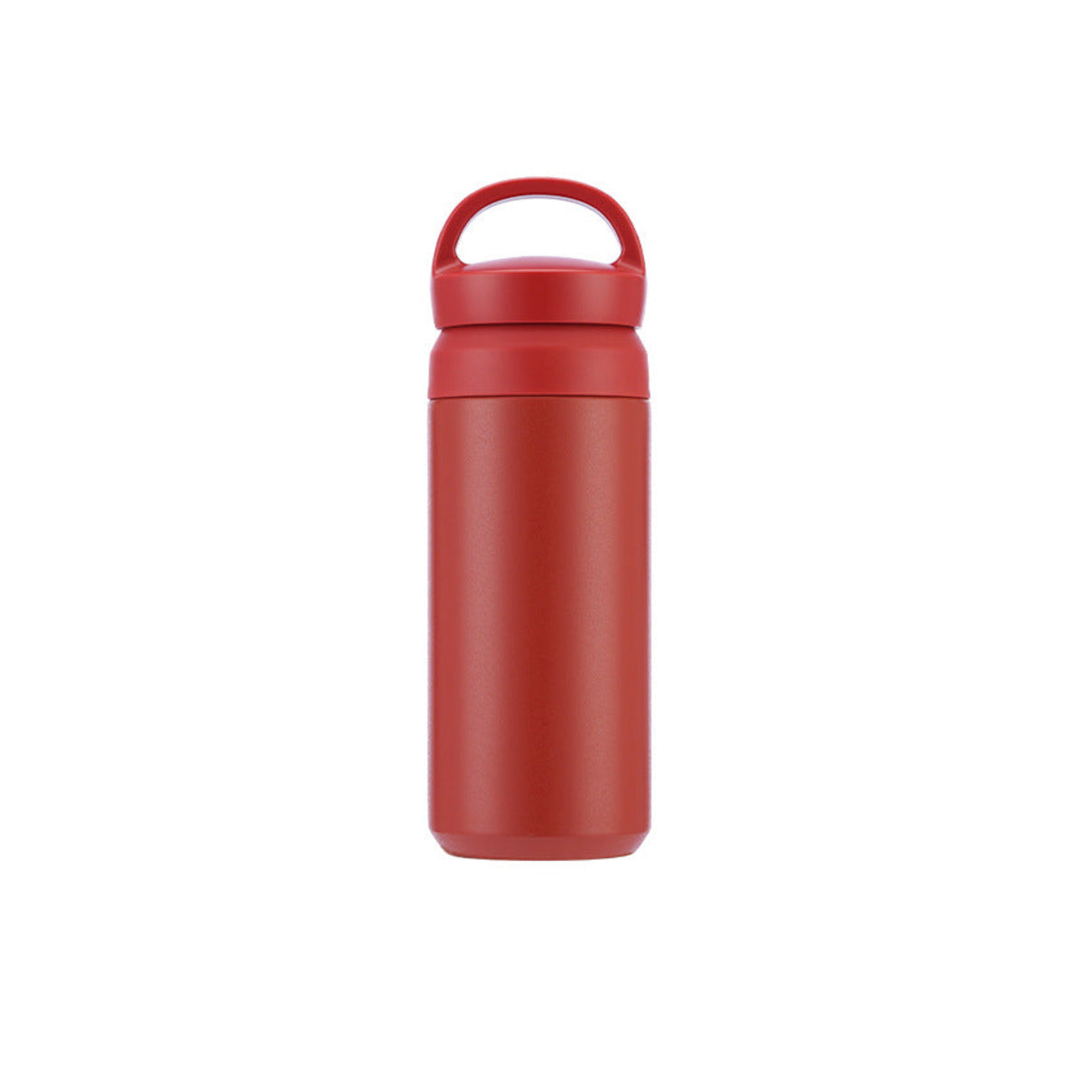 茶こし付き ステンレスボトル｜350ml・持ち手付き レッド / 350ml 白背景