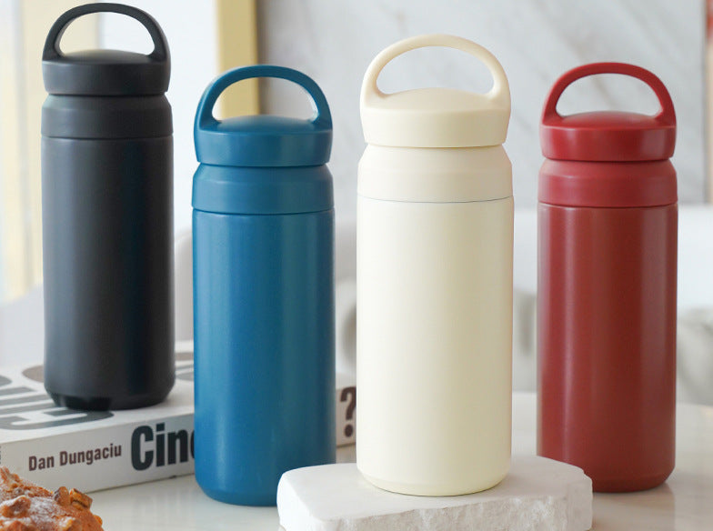 茶こし付き ステンレスボトル｜350ml・持ち手付き 商品写真・使用例