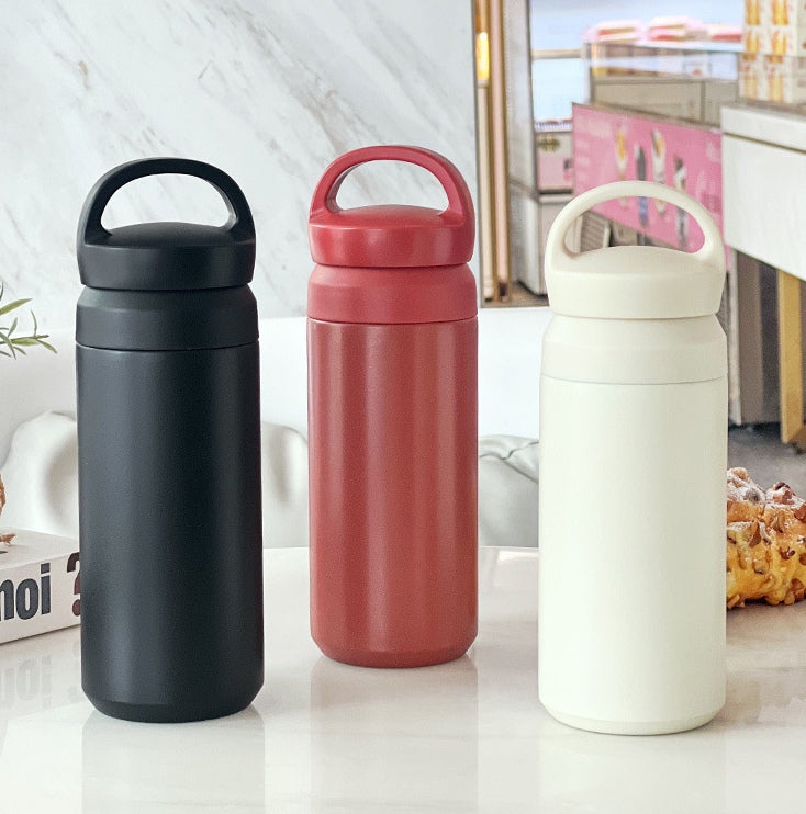 茶こし付き ステンレスボトル｜350ml・持ち手付き 商品写真・使用例