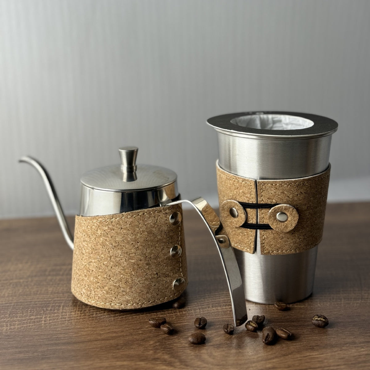 コルク調 コーヒー道具シリーズ｜単品・4〜7点セット 商品写真・使用例