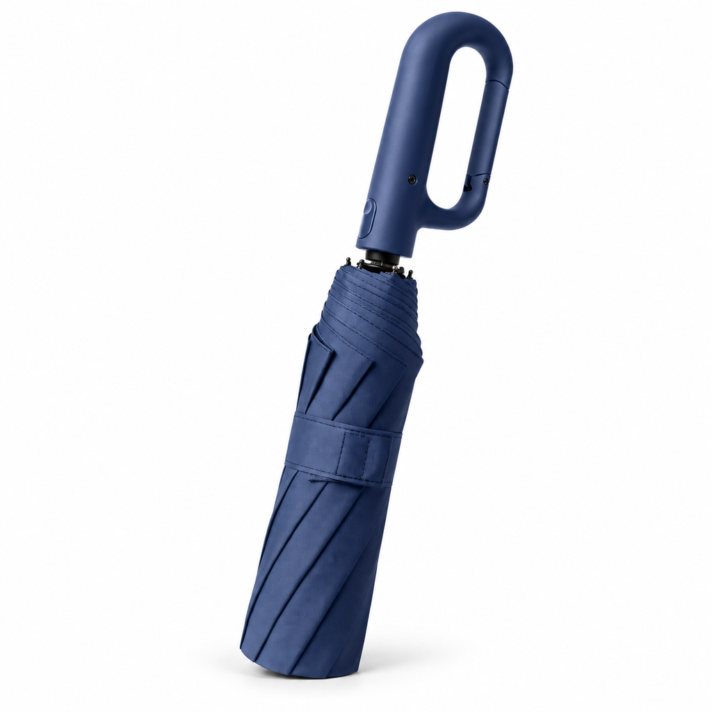 折りたたみ傘｜ハンドル・カラー・サイズが選べる｜21インチ・8本骨／直径96cm・ネイビー 商品写真