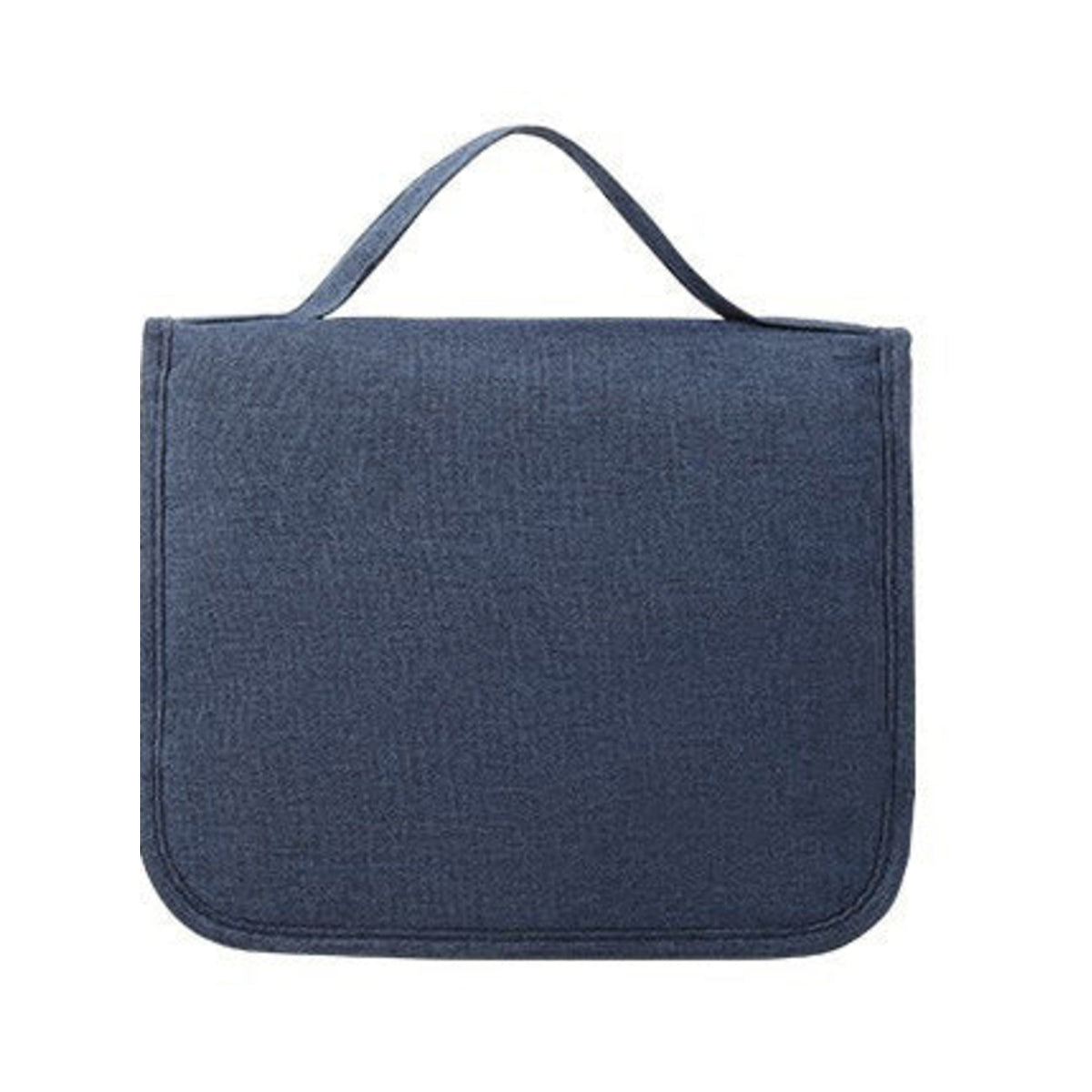 吊り下げトラベルポーチ｜洗面用具・コスメ収納 特大・ネイビー / 洗面用具・コスメ収納 白背景
