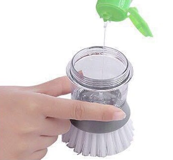 洗剤を入れられる 食器洗いブラシ｜スタンド付き 商品写真・使用例