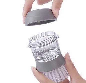 洗剤を入れられる 食器洗いブラシ｜スタンド付き 商品写真・使用例