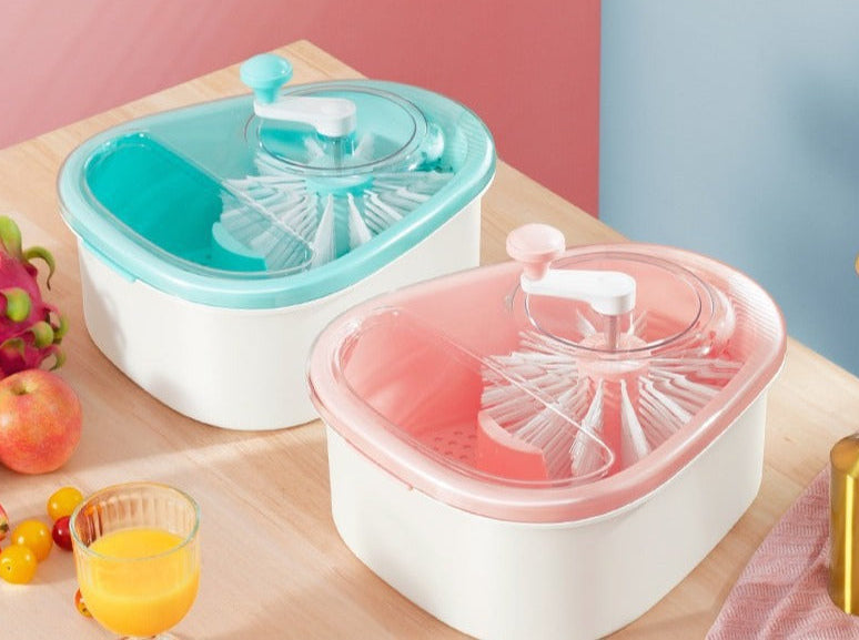 手回し式 サラダスピナー｜野菜の水切り器 商品写真・使用例