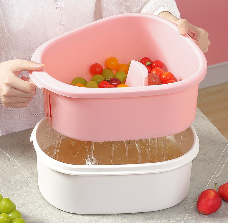手回し式 サラダスピナー｜野菜の水切り器 商品写真・使用例