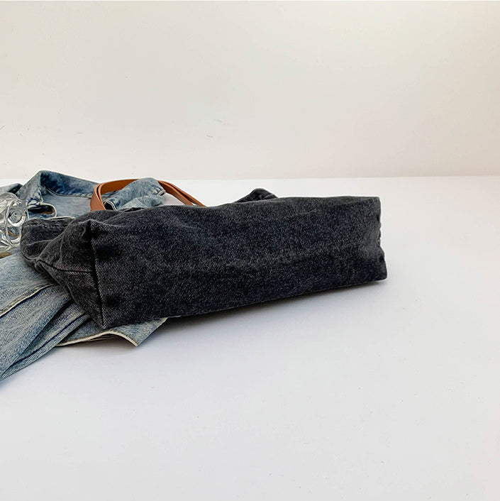 デニムトートバッグ｜ファスナー付き・選べる2デザイン 商品写真・使用例